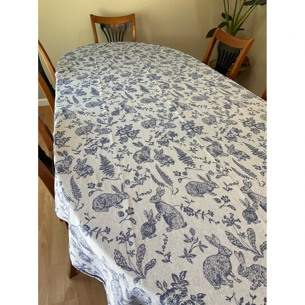 The‎ Prairie Rachel Ashwell Blue Tablecloth Cottagecore Country Chic Grannycore